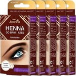 JOANNA Eyebrow and Eyelash Full Dye Lash Tint 15ml - Dark Brown *PACK OF 5*