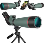 Longue-Vue Hd 20-60 X 80 Pour Le Tir Sur Cible,Lunette D'Observation Pour L'Observation De La Faune,La Chasse,L'Observation Des Oiseaux¿Longue-Vue Étanche Bak4