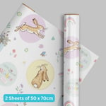 Birthday Wrapping Paper | Guess How Much I Love You 2 Sheets & 2 Tags Gift Wrap