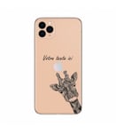 Coque Iphone 11 girafe personnalisee noir transparente