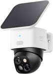 Eufy SoloCam S340 Solar Wireless Security Camera 3K, 360° Dual 2.4GHz No Fee