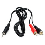 Soundlab A121B 3.5mm Stereo Jack to Twin RCA Cable 1.2m