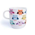 Excelsa Animals Tasse mug, 400 ML, Porcelaine, Blanc Hibou (Gufo) 1 pièce Multicolore