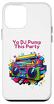 Coque pour iPhone 12 mini BoomBox Boombox rétro coloré des années 1990 avec slogan