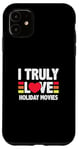 Coque pour iPhone 11 J'aime vraiment les films de vacances