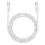 Dynamisk USB-C-kabel 100W 2m - Hvit