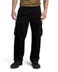 G-STAR RAW Pantalon Renato Straight Cargo Homme ,Noir (dk black D23634-D405-6484), 35W / 32L