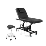 physa Elektrisk massagebänk Physa Lyon Black + sadelstol Frankfurt svart - Set