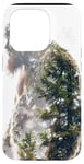 Coque pour iPhone 15 Pro Bigfoot Figurine Sasquatch Yeti Nature Double exposition Art