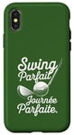 Coque pour iPhone X/XS Swing Parfait Golf Humour Drole Golfeur Golfeuse Homme Femme