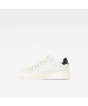 G Star Raw Womens G-Star RAW Rovic Tumbled Leather Sneakers - White Cotton - Size EU 39