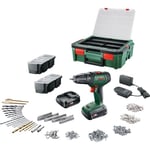 Bosch UniversalDrill 18V + SystemBox 241 -akkuporakone + tarvikesarja