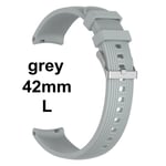 Silicone Wrist Band Bracelet Strap Watch Grey 42mm L