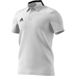 Adidas Men Condivo 18 Cotton Polo Shirt - White/Black, 2X-Large