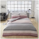 GC GAVENO CAVAILIA Duvet Cover Set, Striped Bedding Set Kingsize, Soft & Warm Quilt Covers, Blush Pink