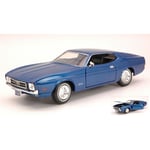 FORD MUSTANG SPORTSROOF 1971 BLUE 1:24 MotorMax Auto Stradali Die Cast