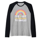 100th Day of School I've Got 100 Reasons To Smile Raglan Baseball Tee