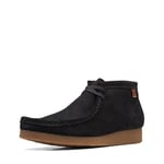 Clarks Men's Shacre Chukka Boot, Black Suede, 7 UK