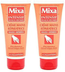 Mixa Intensif Peaux Sèches - Crème Mains Réparatrice - Lot de 2