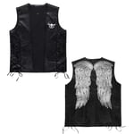 WIDMANN MILANO PARTY FASHION - Gilet biker look cuir, Rocker, Carnaval, Halloween