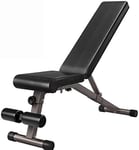 GANE Banc de Musculation réglables Pliable Sit Up Entraînement de Fitness Pliable pour l'entraînement Complet du Corps Heavy Duty, Flat Incline Decline Multiuse Exercise Fitness Equipment