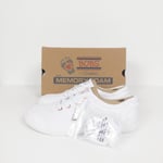 BOBS Skechers B Cute White Canvas Low Top Trainers - UK 4 EU 37 NEW