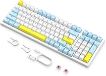 K3MAX Clavier Mecanique Gamer, Apex Pro TKL Clavier Gaming Filaire, 18 RVB Rétroéclairé, Anti-ghosting Hot Swapable 100 Touches, Mousse EVA, pour Win/Mac(US QWERTY, Interrupteur Rouges)