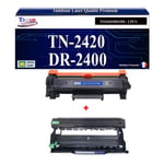 Toner+Tambour compatible Brother TN2420/ TN2410/ DR2400 – T3AZUR Noir