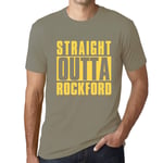 Homme Tee-Shirt Tout Droit Sorti De Rockford - Straight Outta Rockford - T-Shirt Graphique Éco-Responsable Vintage Cadeau Nouveauté