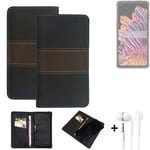 Phone Case + earphones for Samsung Galaxy XCover Pro Wallet Cover Bookstyle prot