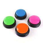 Voice Recording Button, Dog Buttons for Communication Pet Training Buzzer, 30 Second Record & Playback, Funny Gift for Study Office Home (4 Packs)