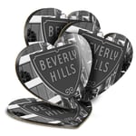 4x Heart MDF Coasters - BW - Beverly Hills Los Angeles USA America  #41924