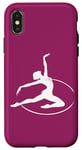 Coque pour iPhone X/XS Gymnaste rythmique dans un cerceau pour fan de gymnastique rythmique