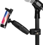 Music Boom Support De Microphone Avec Bras Long Et Super Pince Rotation À 360° Pour Téléphone 14 13 12 11 Pro Samsung Galaxy S22 S21 Google Pixel, Smartphone De 3,5 À 7""[X980]