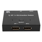 PUSOKEI HDMI Splitter 1 in 2 Out, HDMI Bi-Direction Switch, 8K Ultra‑Clear 3D Visual Effects, Support 8K/4K Resolution,for HDTV/DVD/Satellite/DLP/LCD HD Television