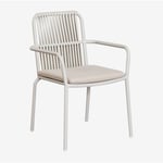 Pack de 2 chaises de salle à manger empilables avec accoudoirs en aluminium Alberta SKLUM Gris Clair