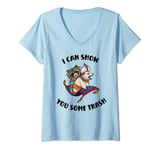 Womens I can show you some trash raccoon V-Neck T-Shirt