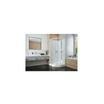 Cabine de douche Izi Glass2 Leda 1/4 de rond - Porte coulissante - Verre transparent - 90 cm