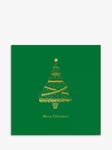 The Proper Mail Company Green and Gold Christmas Tree Card