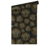 Versace Wallpaper 386117 Papier peint intissé de luxe avec logo Medusa légèrement brillant 10,05 x 0,70 m Fabriqué en Allemagne