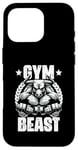 Coque pour iPhone 16 Pro Gym Beast Bull Haltérophilie Citation Gym Fitness