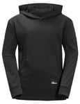 Jack Wolfskin Boy's Teen Hoody Y Long-Sleeved T-Shirt, Granite Black, 128