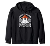 Spooky Season 3rd Third Grade Boo Crew Teacher Student Squad Zip Hoodie