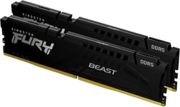 FURY Beast Black DDR5 16GB (2x8GB) 5200MT/s CL40 DIMM Desktop Gaming Memory Kit of 2 - KF552C40BBK2-16.[V181]