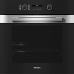 Miele H2861BP-CLST 60cm Black & Clean Steel Single Pyrolytic Oven