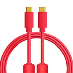 Chroma Cable Usb-C To C Red, Câble Usb 2.0 De Haute Qualité (Contacts Usb Dorés, Noyau En Ferrite, Longueur 1,0M, Câble Adaptateur, Attache Velcro Intégrée), Rouge