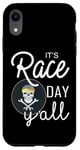 Coque pour iPhone XR Citation It's Race Day Yall Car Racing Dirt Road Track Racing