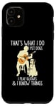 Coque pour iPhone 11 That What I Do I Pet Dogs I Play Guitars & I Know Things