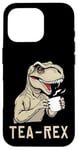 iPhone 16 Pro Funny Tea Rex Tee Dinosaur Design Tea Drinking Lover Graphic Case