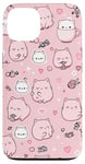 iPhone 13 Adorable Cat Patterns Pink Design Cute kittens Patterns Case